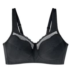 Soutien-gorge Sans Armatures Black Cotton Comfort